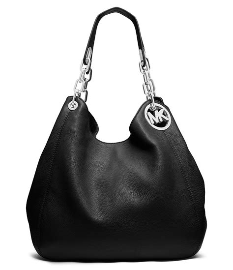 michael kors fulton hobo bag black|Michael Kors slouchy shoulder bag.